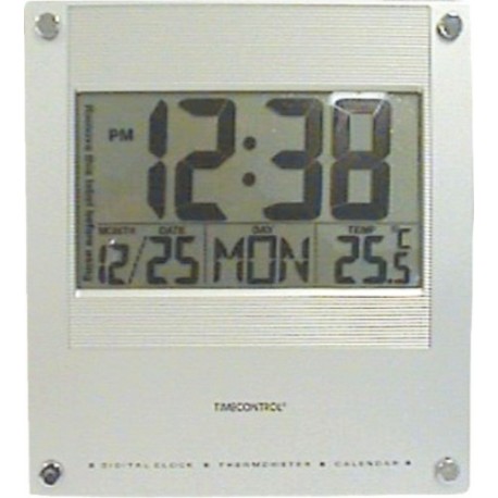 Ceas birou, ecran LCD, rama aluminiu, 20 x 24 cm, KANGARO