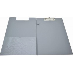 Clipboard dublu, plastifiat PVC, KANGARO - gri