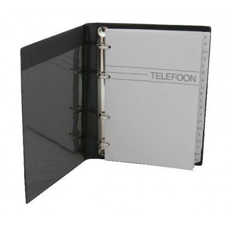 Agenda telefonica cu inele, 220 x 165 mm, cu index, KANGARO - culori asortate