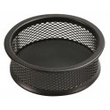 Suport metalic Mesh, pentru agrafe, rotund - D90mm, H32mm, Q-Connect - negru