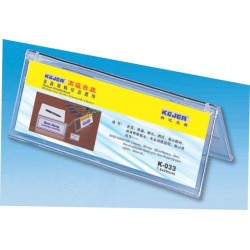 Display nume pentru birou, din plastic, forma A, 72 x 200mm, KEJEA - transparent