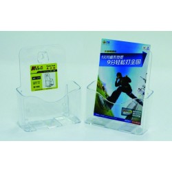 Display plastic pentru brosuri, de birou/perete, 1 x A5, KEJEA - transparent