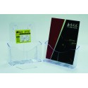 Display plastic pentru brosuri, de birou/perete, 1 x A4-portrait, KEJEA - transparent