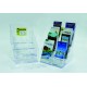 Display plastic pentru brosuri, de birou/perete, 4 x A4-portrait, KEJEA - transparent