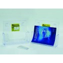 Display plastic pentru brosuri, de birou/perete, 1 x A4-landscape, KEJEA - transparent