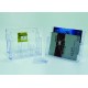 Display plastic pentru brosuri, de birou/perete, 2 x A4-landscape, KEJEA - transparent