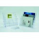 Display plastic pentru brosuri, de birou/perete, 3 x A4-landscape, KEJEA - transparent