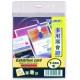 Buzunar dublu pentru ID carduri, PVC, 72 x 102mm, vertical, 10 buc/set, KEJEA - transparent mat