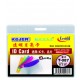 Buzunar PVC, pentru ID carduri, 85 x 55mm, orizontal, 10 buc/set, KEJEA - margine transp. color