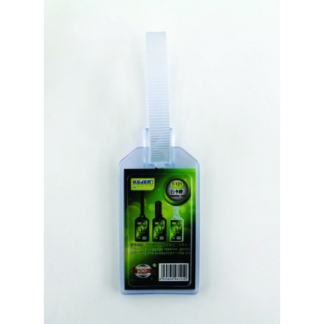 Porteticheta din PVC flexibil pentru bagaje, 45 x 85mm, KEJEA - transparent