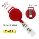 Dispozitiv cu snur retractabil pt. legitimatii, rotund-D20mm, clips curea, agatatoare lanyard, KEJEA