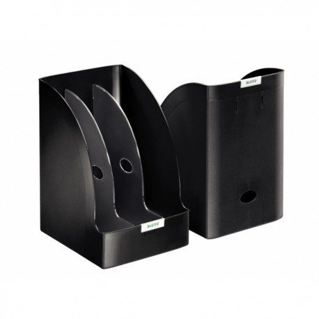 Suport vertical pentru cataloage, 20,5 cm latime, LEITZ Plus Jumbo - negru