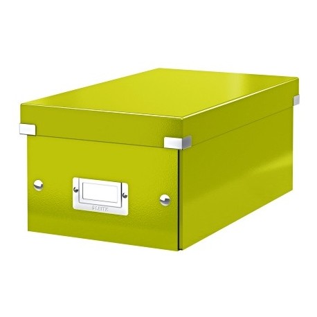 Cutie pentru 20/40 DVD-uri cu carcasa Jewel/Slim, LEITZ Click & Store, carton laminat - verde