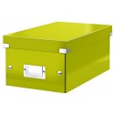 Cutie pentru 20/40 DVD-uri cu carcasa Jewel/Slim, LEITZ Click & Store, carton laminat - verde