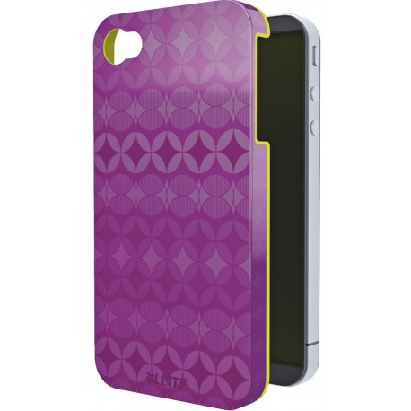 Carcasa LEITZ Complete Retro Chic, pentru iPhone 4/4S - mov/galben