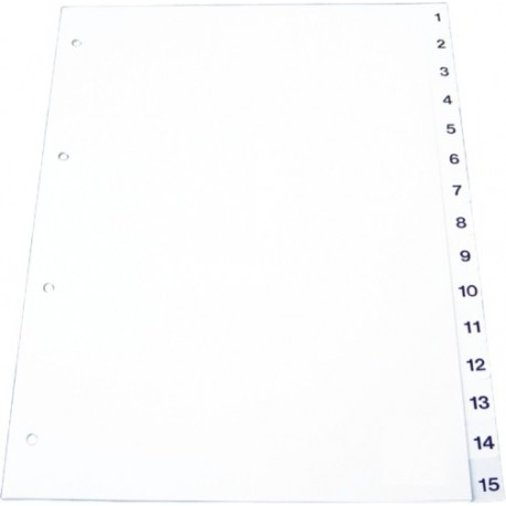 Index plastic numeric 1- 5, LANDS