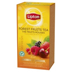 Ceai Lipton negru cu aroma Fructe de Padure, 25 plicuri x 1.6g