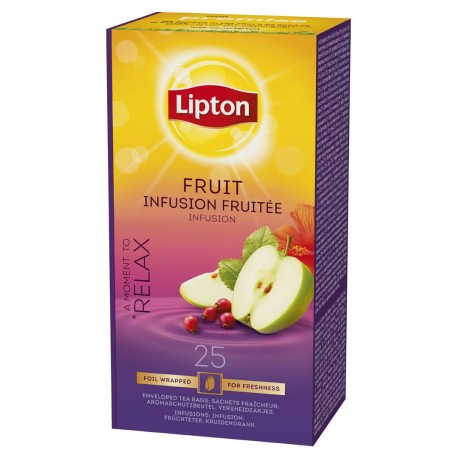 Ceai Lipton infuzie de Fructe, 25 plicuri x 2.5g