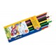 Creioane colorate, corp triunghiular, 12 culori/set, MOLIN Color Plus