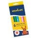 Creioane colorate, 1/2, 6 culori/set, MOLIN Color Plus
