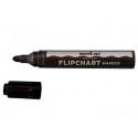 Flipchart marker varf rotund, corp plastic, MOLIN - negru