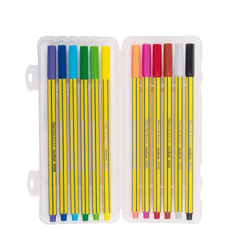 Fine Liner 0.4 mm, 12 culori/set, MOLIN