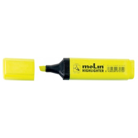 Textmarker varf lat, MOLIN - galben