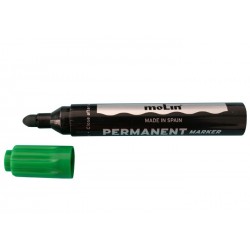 Permanent marker, varf rotund, corp plastic, MOLIN - verde