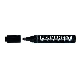 Permanent marker, varf rotund, corp plastic, MOLIN - negru