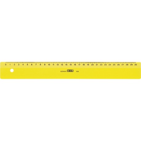 Rigla din plastic colorat, 30cm, M+R