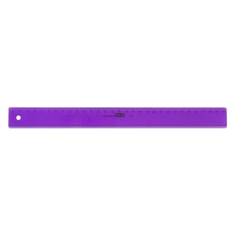 Rigla din plastic colorat, 30cm, M+R - violet