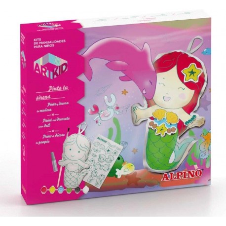 Cutie cu articole creative pentru copii, ALPINO ArtKid Paint your mermaid