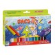 Creioane cerate soft, triunghilare, cutie carton, 12 culori/cutie, ALPINO DacsTrix