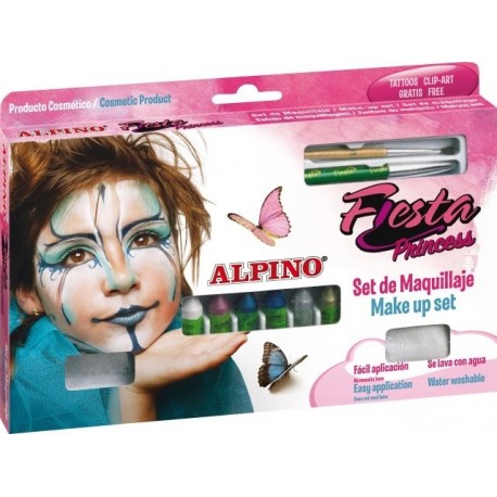 Set machiaj ALPINO Princess - 6 culori x 5 gr + accesorii