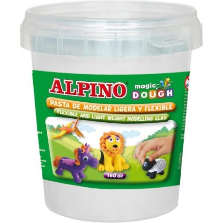 Plastilina magica, 160 grame/cutie, ALPINO - alba