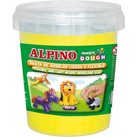 Plastilina magica, 160 grame/cutie, ALPINO - galbena