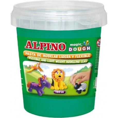 Plastilina magica, 160 grame/cutie, ALPINO - verde