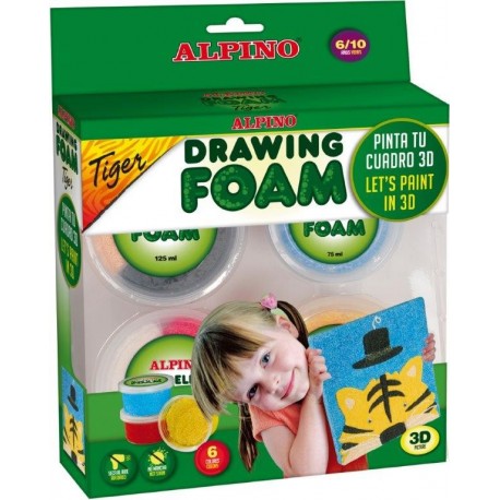 Kit 6 culori (450 grame) spuma magica, ALPINO Tiger