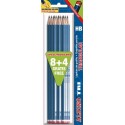 Set 8 creioane HB + 4 creioane gratuite, in blister, ALPINO Tri
