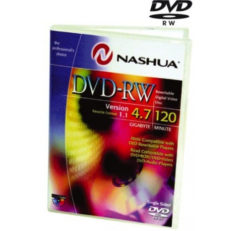 DVD-RW 4.7GB, 2x, GENERAL USE (1 buc. DVD-box) Nashua