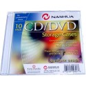 Carcasa stocare 1 CD/DVD , transparent/alb, Slimline (0,5mm)