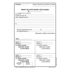 Ordin deplasare, format A5, 100 coli/carnet