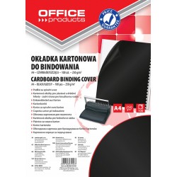 Coperta carton lucios 250g/mp, A4, 100/top, Office Products - negru