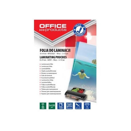 Folie pentru laminare 65 x 95 mm, 125 microni 100buc/top Office Products