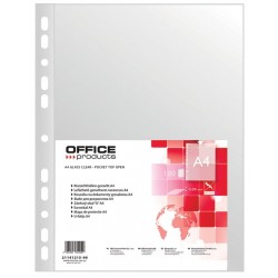 Folie protectie pentru documente A4, 40 microni, 100folii/set, Office Products - transparenta