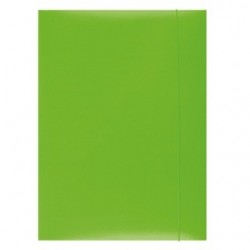 Mapa din carton plastifiat cu elastic, 300gsm, Office Products - verde