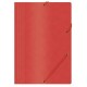 Mapa din carton presat cretat, cu elastic, 390gsm, Office Products - rosu