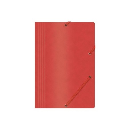 Mapa din carton presat cretat, cu elastic, 390gsm, Office Products - rosu