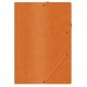 Mapa din carton presat cretat, cu elastic, 390gsm, Office Products - orange