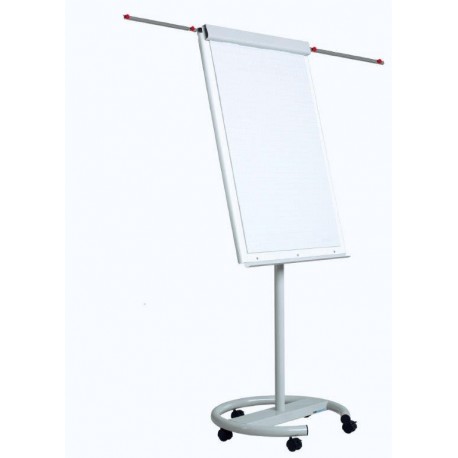 Flipchart magnetic, 100 x 70 cm, cu brate laterale, cu rotile, Optima Vision